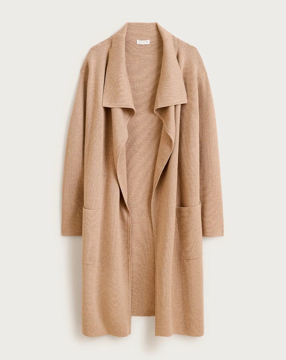 J.Crew Shawl Collar Sweater Blazer Open Long Cardigan Heather Birch XS NWT $198